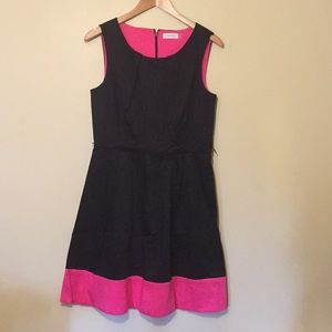 Calvin Klein hot pink black sleeveless dress
